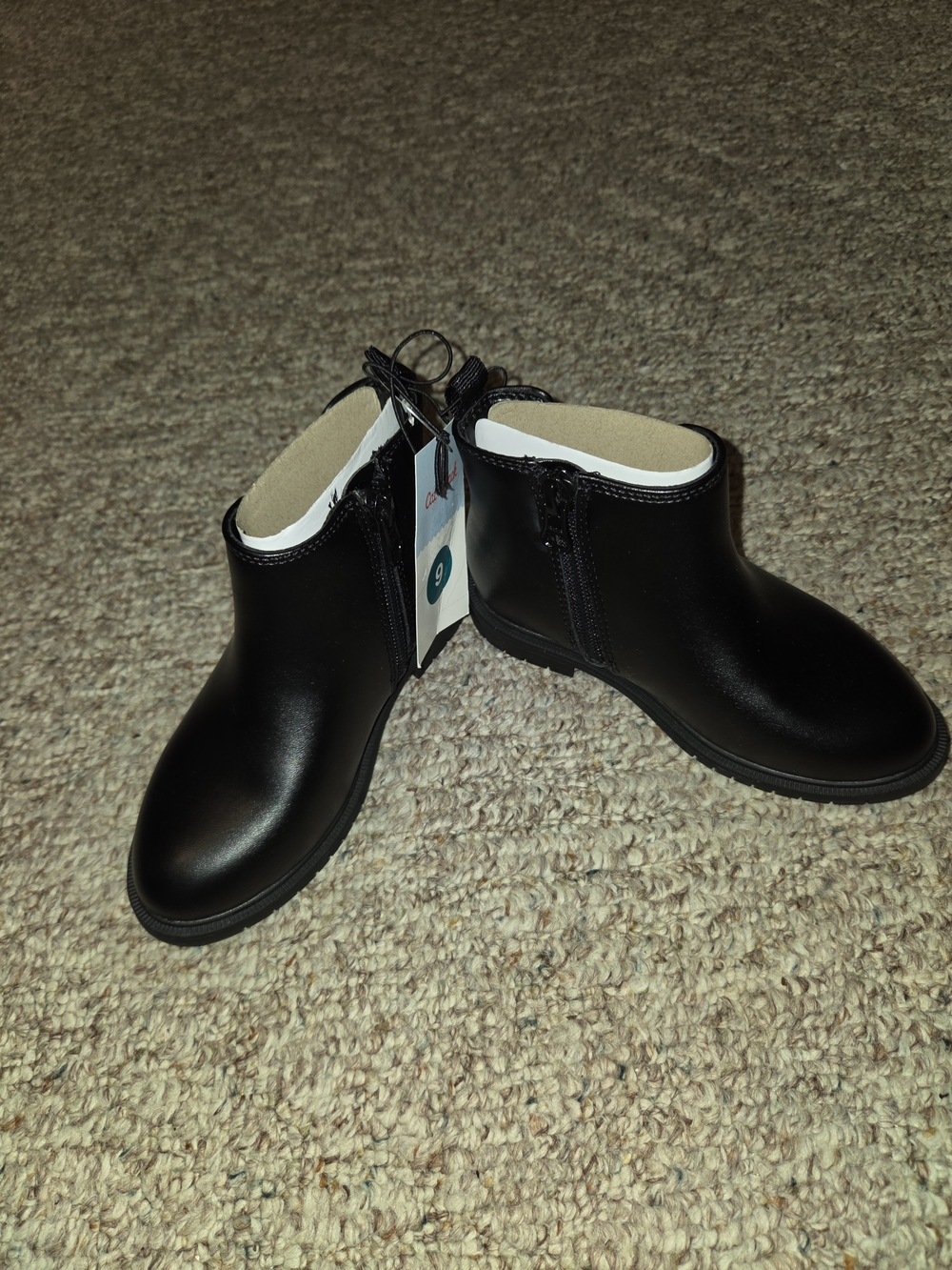 Toddlee Size 9 Black Ankle Boots - Classic Waterproof Style